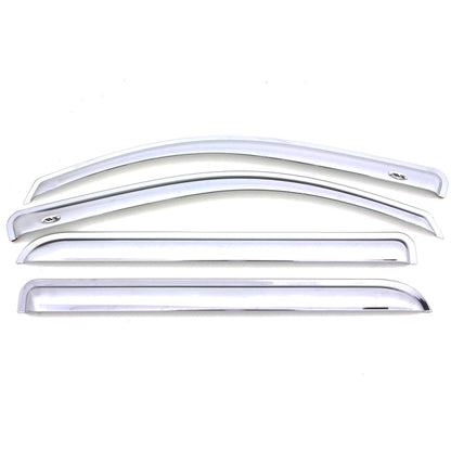 AVS 10-17 Chevy Equinox Ventvisor Outside Mount Front & Rear Window Deflectors 4pc - Chrome