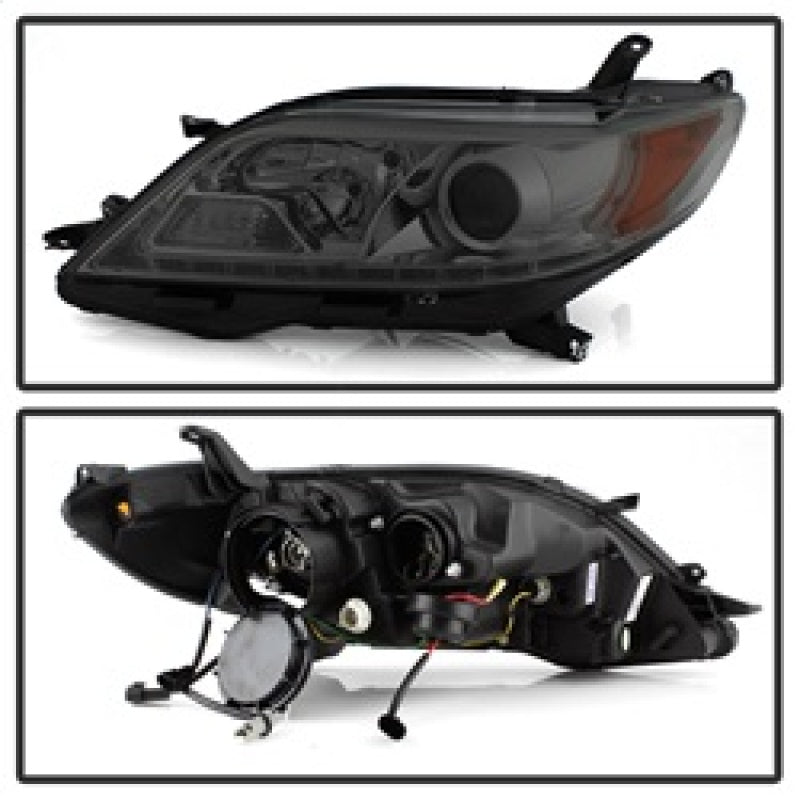 Spyder 11-14 Toyota Sienna Projector Headlights - DRL LED - Smoke PRO-YD-TSEN11-DRL-SM