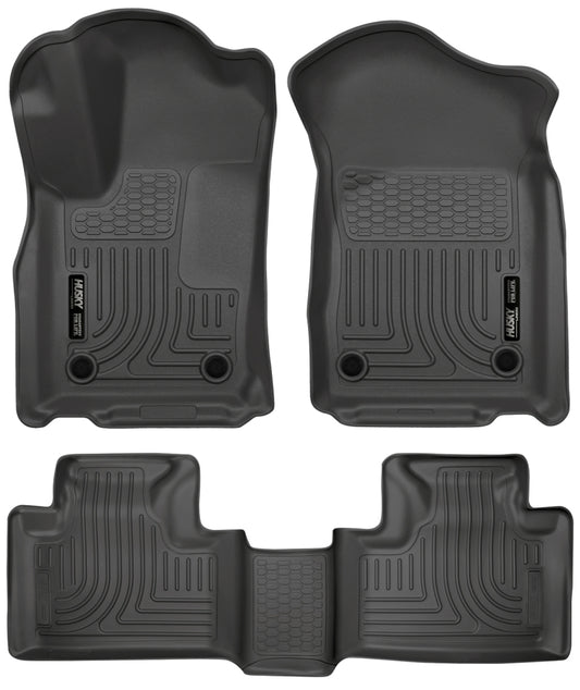 Husky Liners 16-22 Dodge Durango Weatherbeater Black Front & 2nd Seat Floor Liners