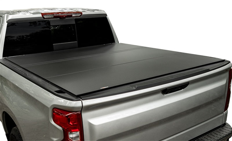 Access LOMAX Tri-Fold Cover 2019+ Chevrolet/GMC - 5ft 8in Bed - Carbon Fiber (w/o Storage Box)