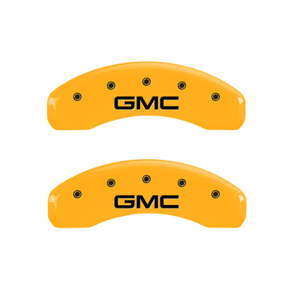 MGP 4 Caliper Covers Engraved Front & Rear GMC Yellow Finish Black Char 2005 GMC Envoy XL