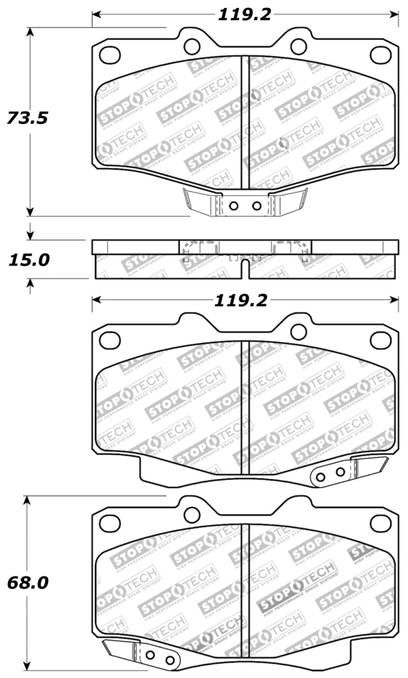 StopTech Sport Brake Pads w/Shims & Hardware - Front