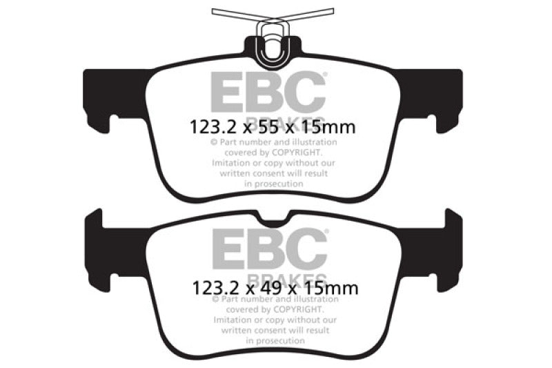 EBC 13+ Ford Fusion 1.6 Turbo Yellowstuff Rear Brake Pads