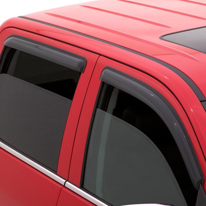Black Window Visors Rain Guards For 2007-2017 Jeep Wrangler JK Unlimited 4-Door – Tape-On, 4-Piece Set