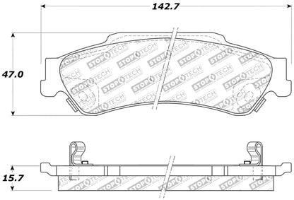 StopTech Sport Brake Pads w/Shims and Hardware - Front