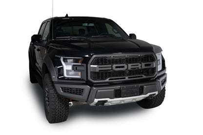 Putco 18-20 Ford F-150 Raptor - Hex Shield - Black Powder Coated Bumper Grille Inserts