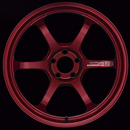 Advan R6 18x12.0 +25 5-114.3 Racing Candy Red Wheel