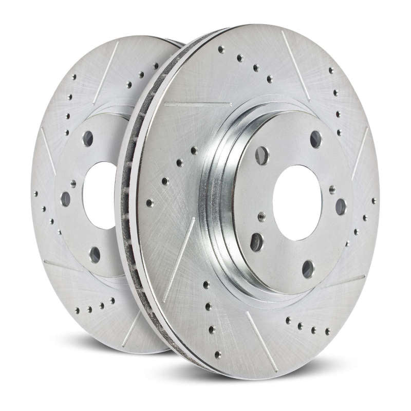 Power Stop 08-11 Ford Focus Front Evolution Drilled & Slotted Rotors - Pair