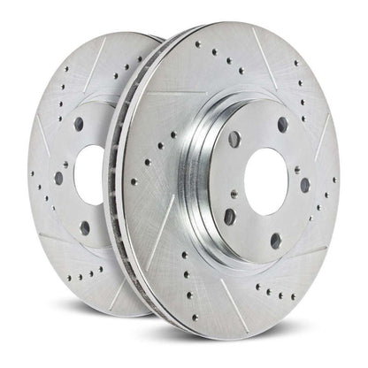 Power Stop 11-16 Mini Cooper Countryman Rear Evolution Drilled & Slotted Rotors - Pair