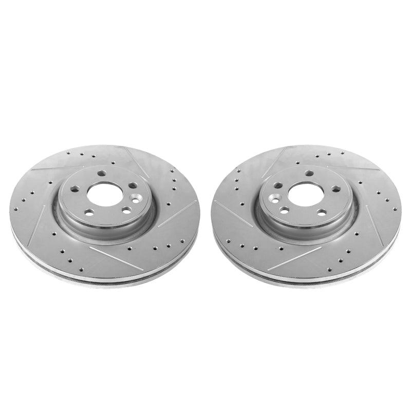 Power Stop 12-18 Volvo S60 Front Evolution Drilled & Slotted Rotors - Pair