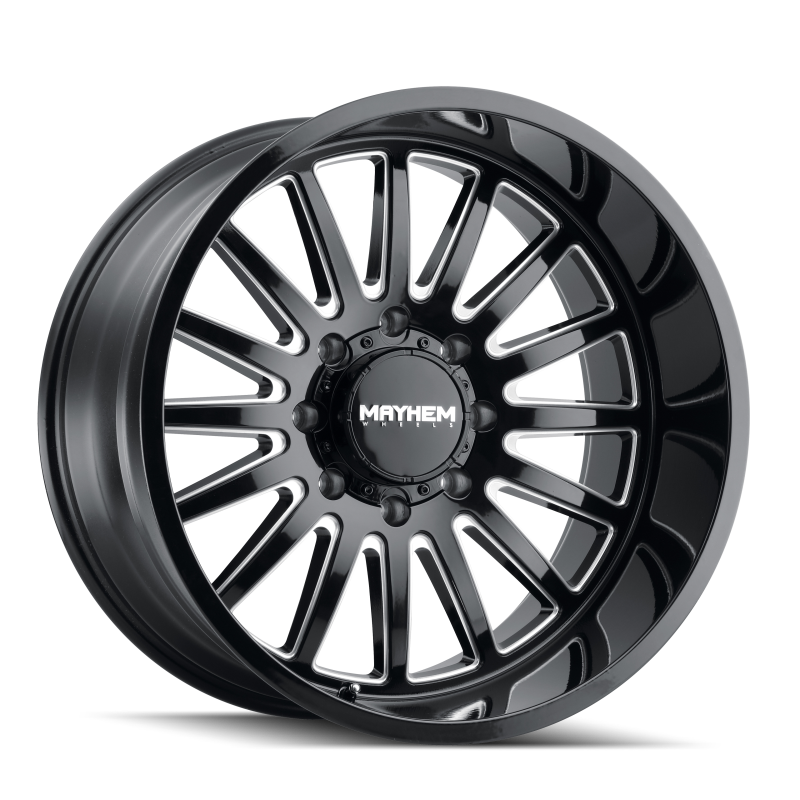 Mayhem 8114 Utopia 20x9 / 6x139.7 BP / 0mm Offset / 106mm Hub Black w/ Milled Spokes Wheel