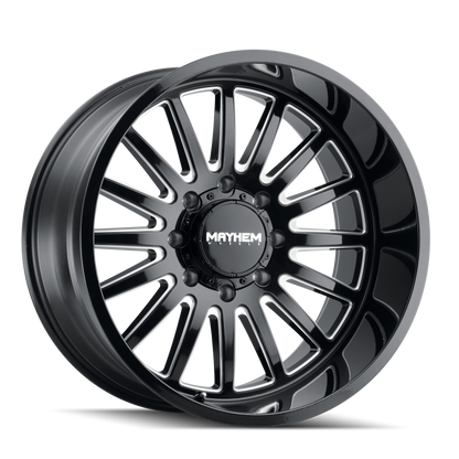 Mayhem 8114 Utopia 22x12 / 8x165.1 BP / -44mm Offset / 125.2mm Hub Black w/ Milled Spokes Wheel