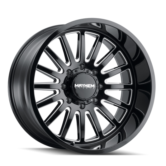 Mayhem 8114 Utopia 20x9 / 8x165.1 BP / 0mm Offset / 125.2mm Hub Black w/ Milled Spokes Wheel