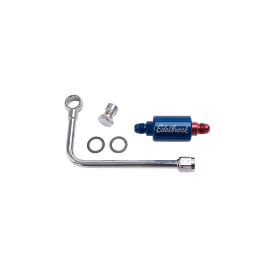 Russell Performance Chrome Steel Fuel Line & Filter Kit for Performer Series Carbs