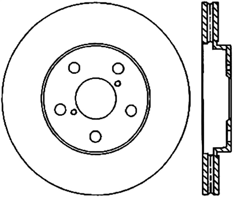 StopTech Power Slot 14-16 Lexus IS300/IS350 Front Left Slotted Cryo Rotor - Canada Spec