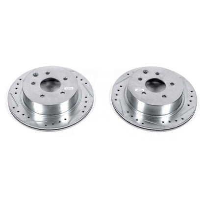 Power Stop 93-97 Infiniti J30 Rear Evolution Drilled & Slotted Rotors - Pair
