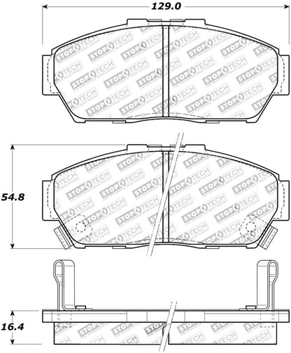 StopTech Street Touring 93-95 Honda Civic Coupe Front Brake Pads