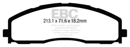 EBC 13+ Ford F250 (inc Super Duty) 6.2 (2WD) Ultimax2 Front Brake Pads