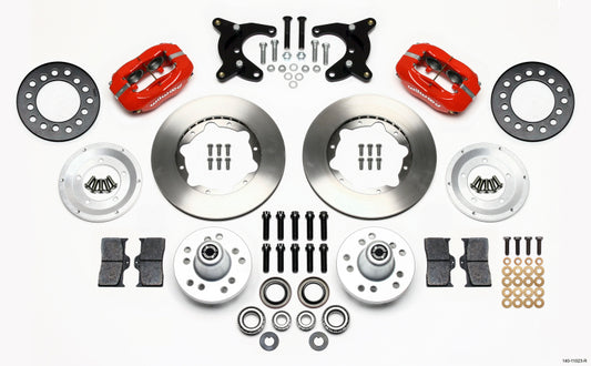 Wilwood Forged Dynalite Front Kit 11.00in Red 65-72 CDP A Body - 10in Drum