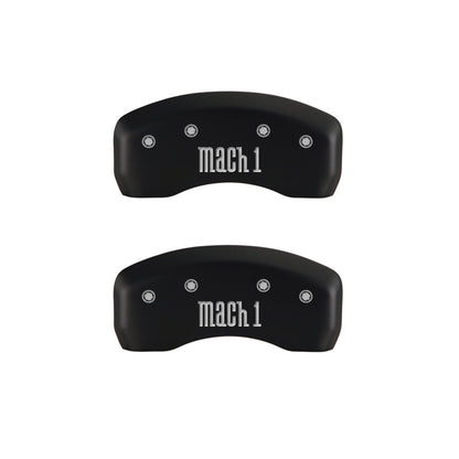 MGP 4 Caliper Covers Engraved Front & Rear Mach 1 Red finish silver ch