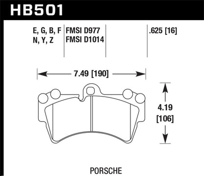 Hawk 03-10 Porsche Cayenne / 07-15 Audi Q7 Blue 9012 Front Race Pads