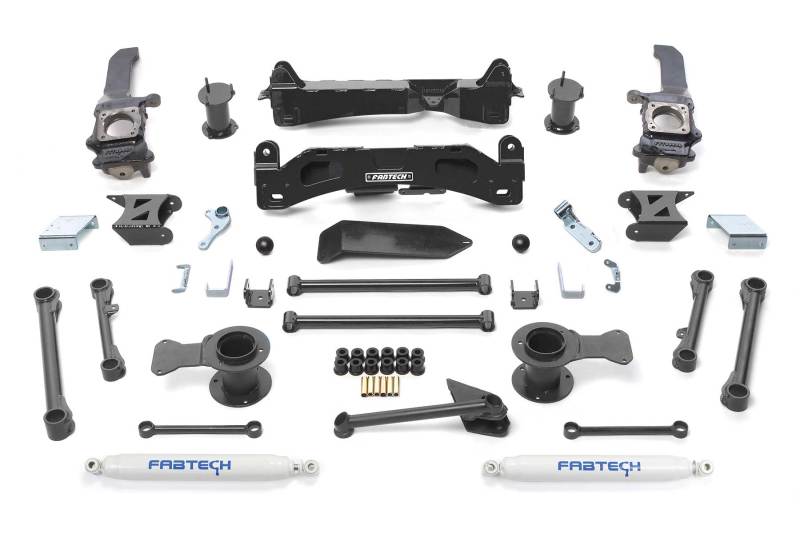 Fabtech 10-13 Toyota FJ 4WD 6in Basic Sys w/Perf Shks