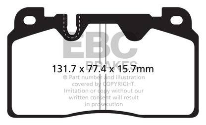 EBC 12+ Audi Q5 2.0 Turbo (Brembo) Redstuff Front Brake Pads