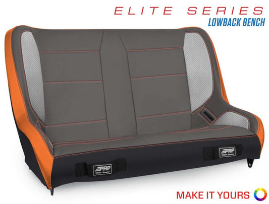 PRP Elite Series Low Back Rear Suspension Bench Seat (36-39In.)