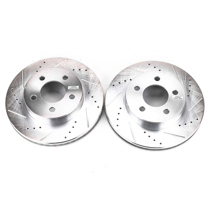 Power Stop 02-07 Jeep Liberty Front Evolution Drilled & Slotted Rotors - Pair