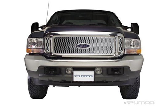 Putco 99-04 Ford SuperDuty w/ Logo CutOut (Does not Include Side Vents) Punch SS Grilles