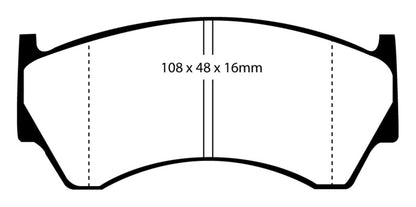 EBC 95-97 Nissan Sentra 1.6 Yellowstuff Front Brake Pads