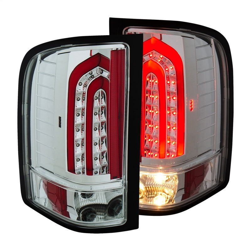 ANZO 2007-2013 Chevrolet Silverado 1500 LED Taillights Chrome