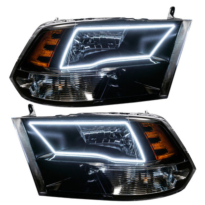 Oracle Lighting 09-18 RAM 1500 Sport Halo Headlights - Blk Housing w/No Controller SEE WARRANTY