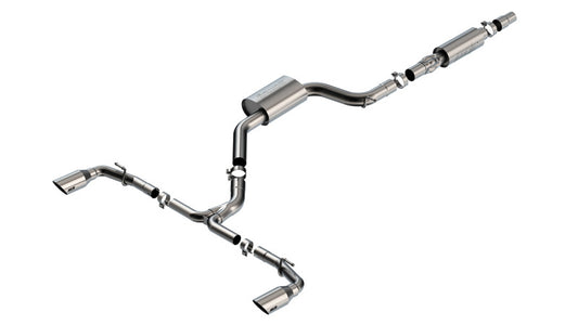 Borla 22-23 Volkswagen Golf GTI 2.0L AT/MT 3inch S-Type Cat-Back Exhaust - 4in Brushed SS Tips