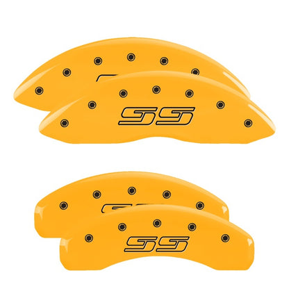 MGP 4 Caliper Covers Engraved Front & Rear Avalanche SS Yellow Finish Black Char 2000 Chevy Tahoe