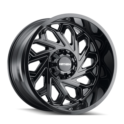 Mayhem 8112 Essex 20x12 / 8x170 BP / -51mm Offset / 125.2mm Hub Black w/ Milled Spokes Wheel