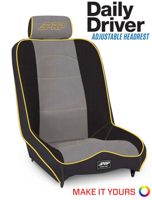 PRP Daily Driver High Back 2In. Extra Tall / Extra Wide Suspension Seat