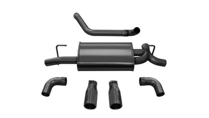 Corsa 18+ Jeep Wrangler JL 2.5in Dual Rear Exit Black Tips Sport Axle-Back Exhaust