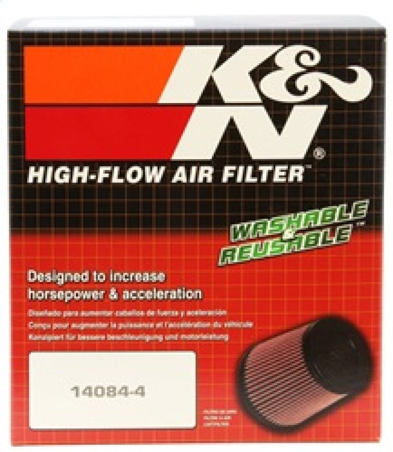 K&N Univeral Rubber Filter Round Tapered 4.625in Top OD x 5in Base OD x 4in H