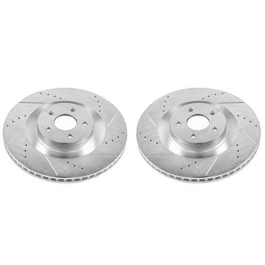 Power Stop 16-18 Ford Focus Front Evolution Drilled & Slotted Rotors - Pair