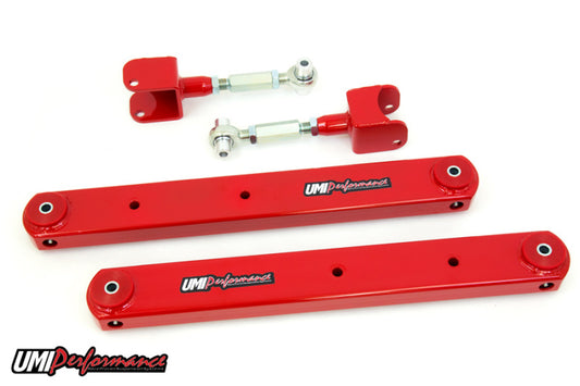 UMI Performance 78-88 GM G-Body Rear Control Arm Kit Fully Boxed Lowers Adjustable Uppers