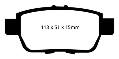 EBC 09-14 Acura TL 3.5 Greenstuff Rear Brake Pads