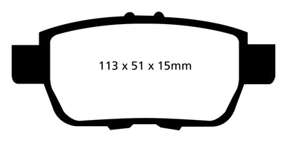 EBC 09-14 Acura TL 3.5 Ultimax2 Rear Brake Pads