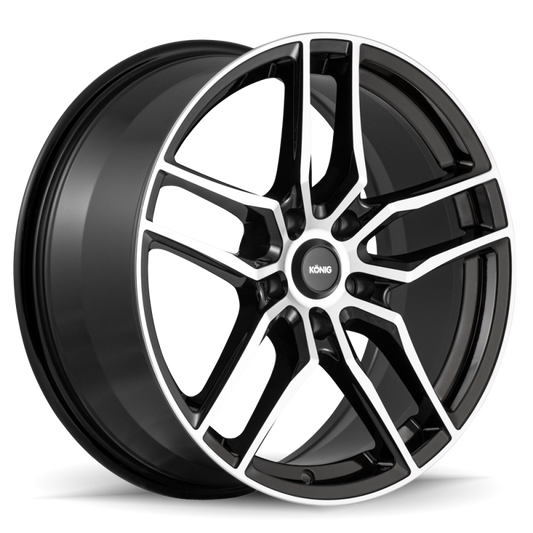 Konig Intention 16x7.5 5x108 ET45 Gloss Black / Machine Face