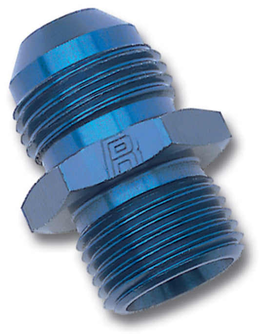 Russell Performance -8 AN Flare to 18mm x 1.5 Metric Thread Adapter (Blue)