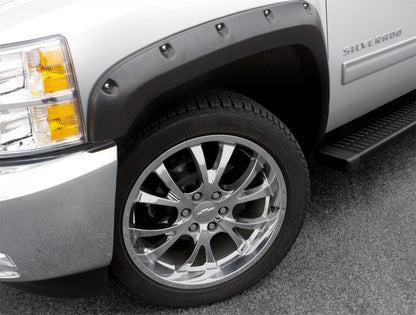 Lund 19-22 GM Silverado/Sierra RX-Flat Textured Elite Series Fender Flares w/Black Bolts - Black 4pc