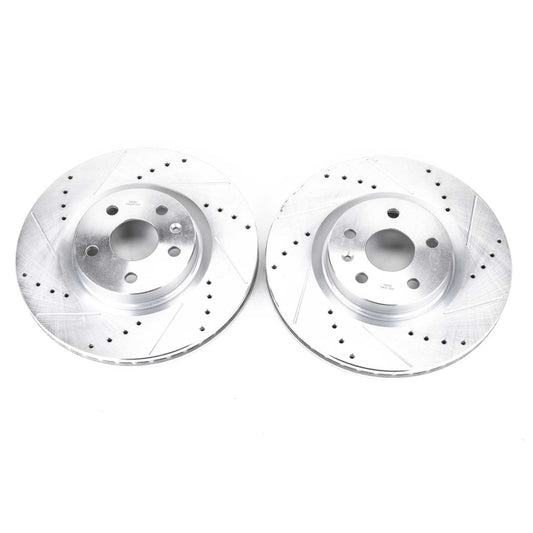 Power Stop 08-14 Cadillac CTS Front Evolution Drilled & Slotted Rotors - Pair