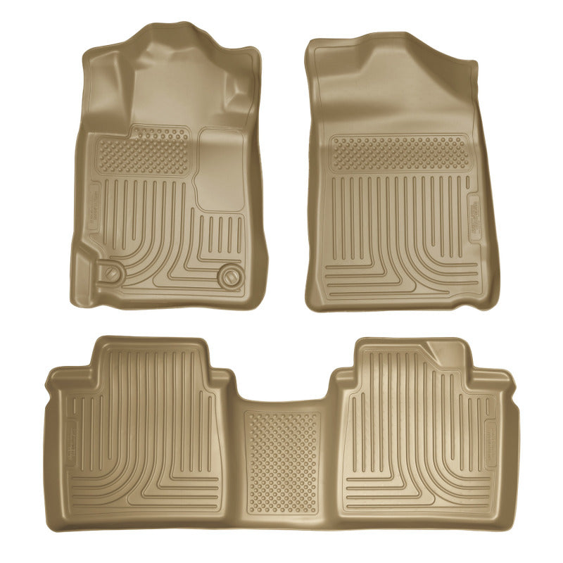 Husky Liners 07-11 Toyota Camry (All) WeatherBeater Combo Tan Floor Liners (One Piece for 2nd Row)