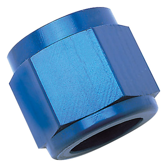Russell Performance -4 AN Tube Nuts 1/4in dia. (Blue) (6 pcs.)