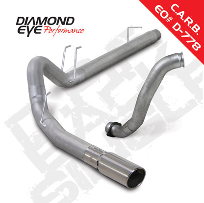 Diamond Eye KIT 4in DPF-BACK w/ DP SGL AL 08-10 Ford 6.4L Powerstroke F250/F350